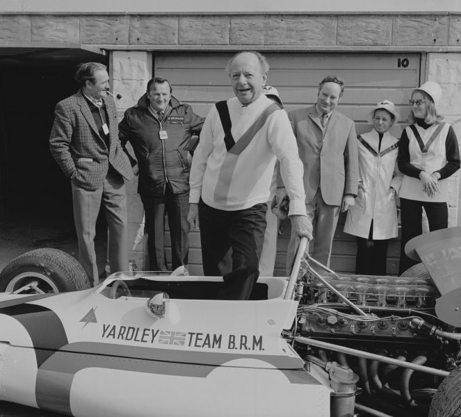 Raymond Mays with British Racing Motors race car